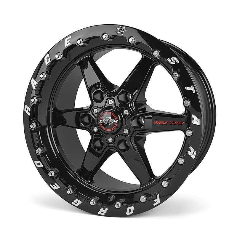 Race Star 93-795852SB 93 Truck Star 17x9.50 6x5.50bc 6.125bs Gloss Black Wheel - Single Beadlock