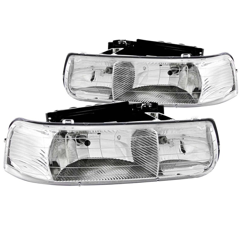 ANZO 111011 1999-2002 Chevrolet Silverado 1500 Crystal Headlights Chrome