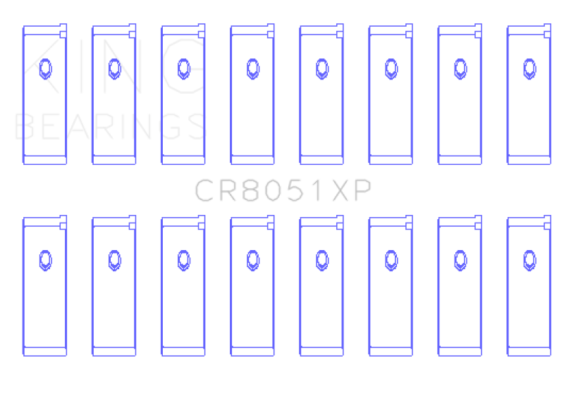 King Engine Bearings CR8051XP Nissan VK56DE/VK56VD/VK45DE Performance Rod Bearing Set - Size STD