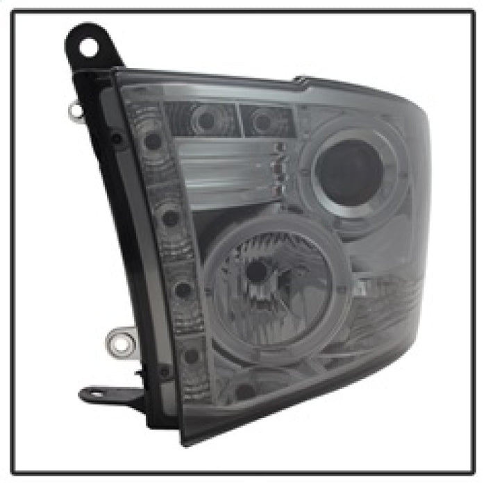 SPYDER 5010056 Spyder Dodge RAM 1500 09-14 10-14 Projector Headlights Halogen- LED Halo LED- Smke PRO-YD-DR09-HL-SM