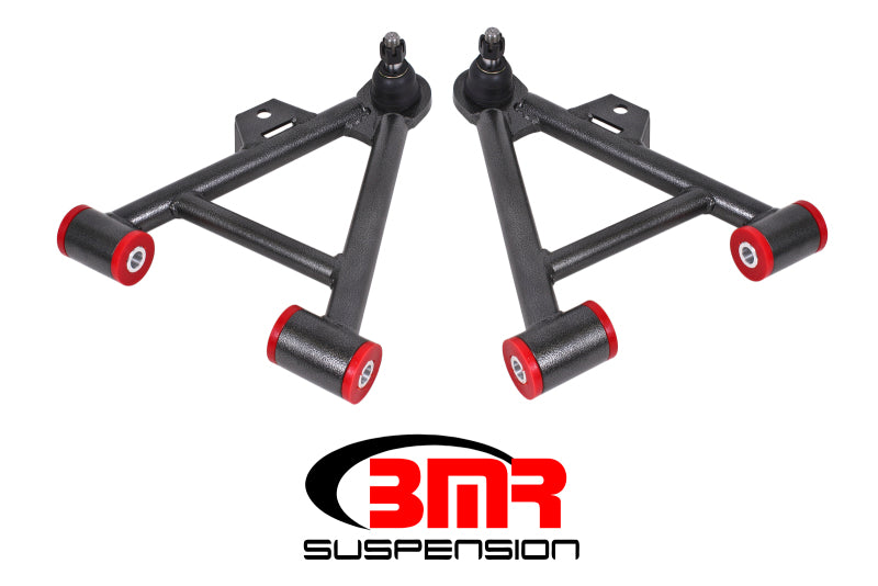 BMR Suspension AA035H BMR 79-93 Mustang Lower Non-Adj. A-Arms (Coilover Only) w/ STD. Ball Joint (Poly) - Black Hammertone