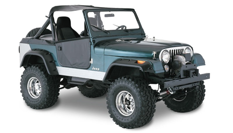 Bushwacker 10910-07 59-83 Jeep CJ5 Cutout Style Flares 4pc - Black