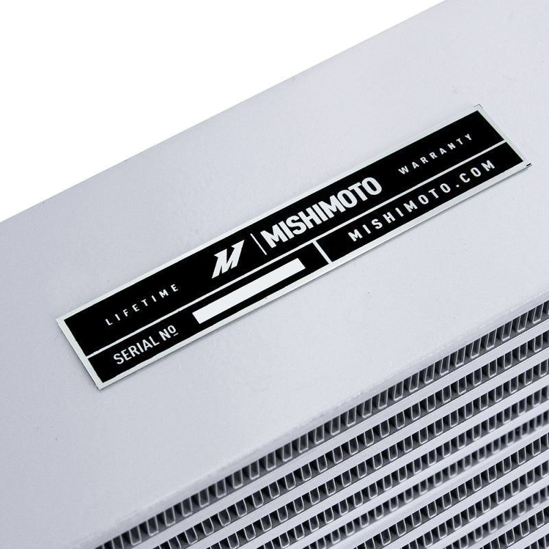 Mishimoto MMOC-SSO-17SL Heavy-Duty Oil Cooler - 17in. Same-Side Outlets - Silver