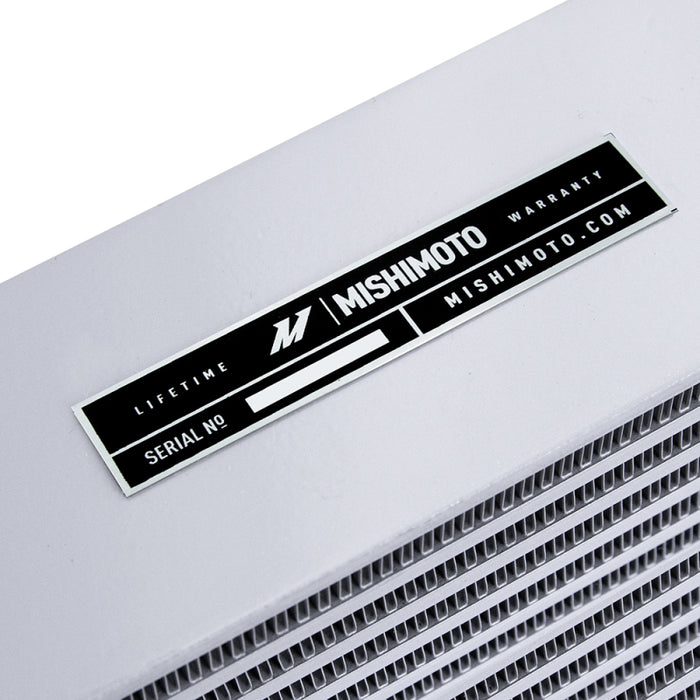 Mishimoto MMOC-SSO-17SL Heavy-Duty Oil Cooler - 17in. Same-Side Outlets - Silver
