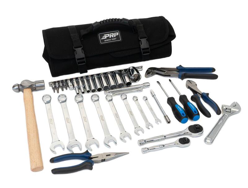 PRP Seats E112 PRP 35pc Can-Am Roll Up Tool bag Tool kit - Black