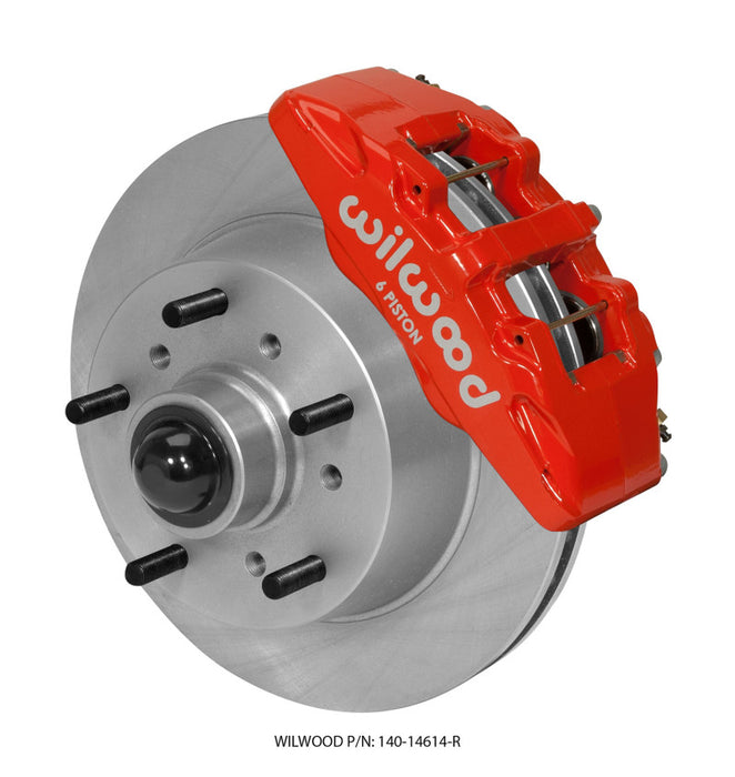 Wilwood 140-14614-R Dynapro 6 Front Kit 11.75 Rotor Red 68-72 Ford F100