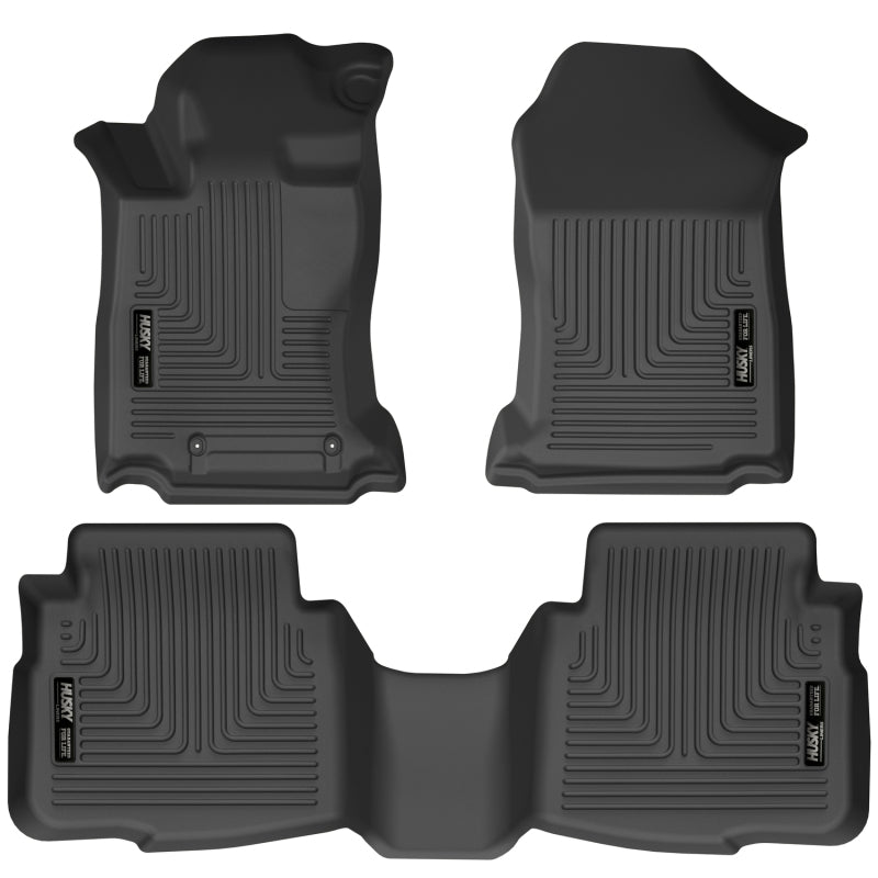 Husky Liners 95541 2020 Subaru Legacy/Outback WeatherBeater Black Front & 2nd Seat Floor Liners