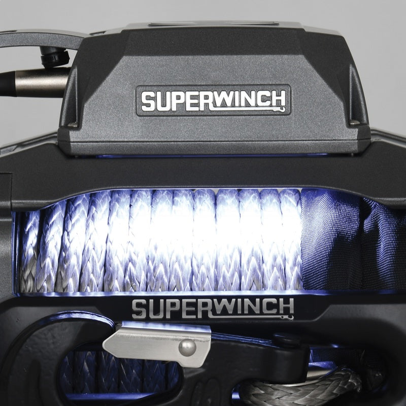Superwinch 1712201 12000 LBS 12V DC 3/8in x 80ft Synthetic Rope SX 12000SR Winch - Graphite