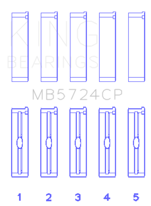 King Engine Bearings MB5724CP General Motors Duramax Diesel Main Bearing Set