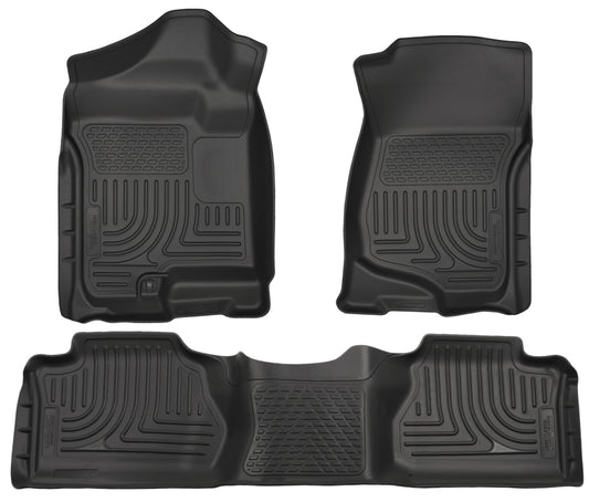 Husky Liners 98211 07-12 Chevy Silverado/GMC Sierra Extended Cab WeatherBeater Combo Black Floor Liners