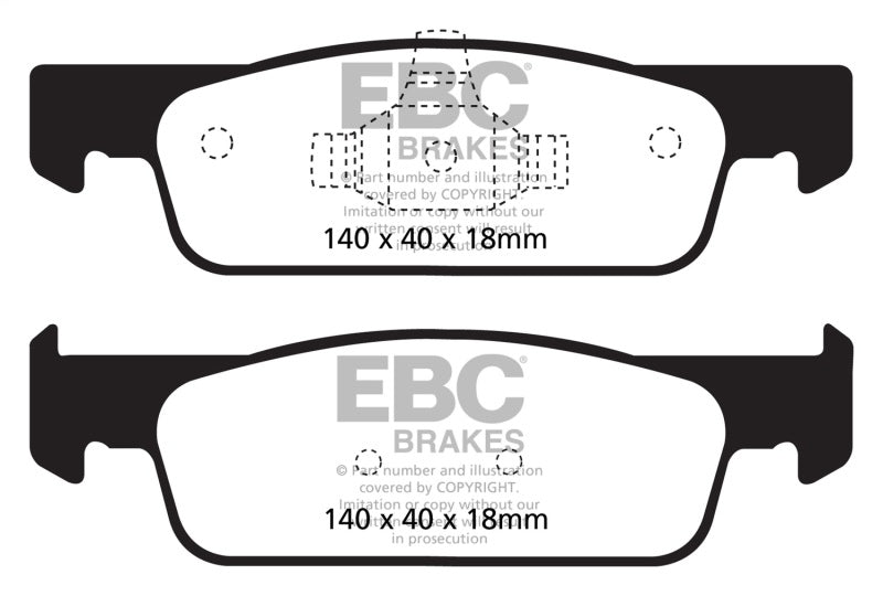 EBC DP22146 2016-2017 Smart Fortwo 0.9L Turbo Greenstuff Front Brake Pads