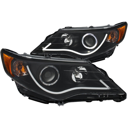 ANZO 121512 2012-2013 Toyota Camry Projector Headlights w/ Halo Black