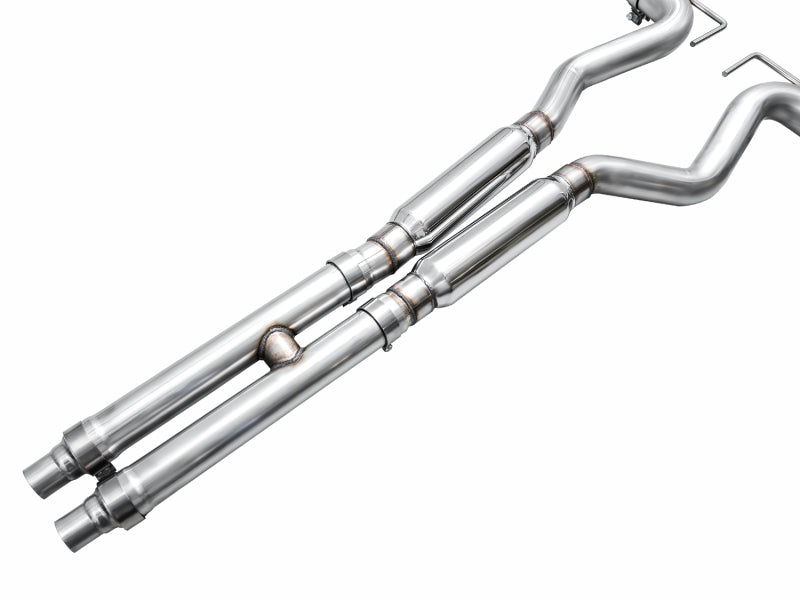 AWE Tuning 3020-42650 AWE 2024 Ford Mustang GT Fastback S650 RWD Track Edition Catback Exhaust w/ Quad Chrome Silver Tips