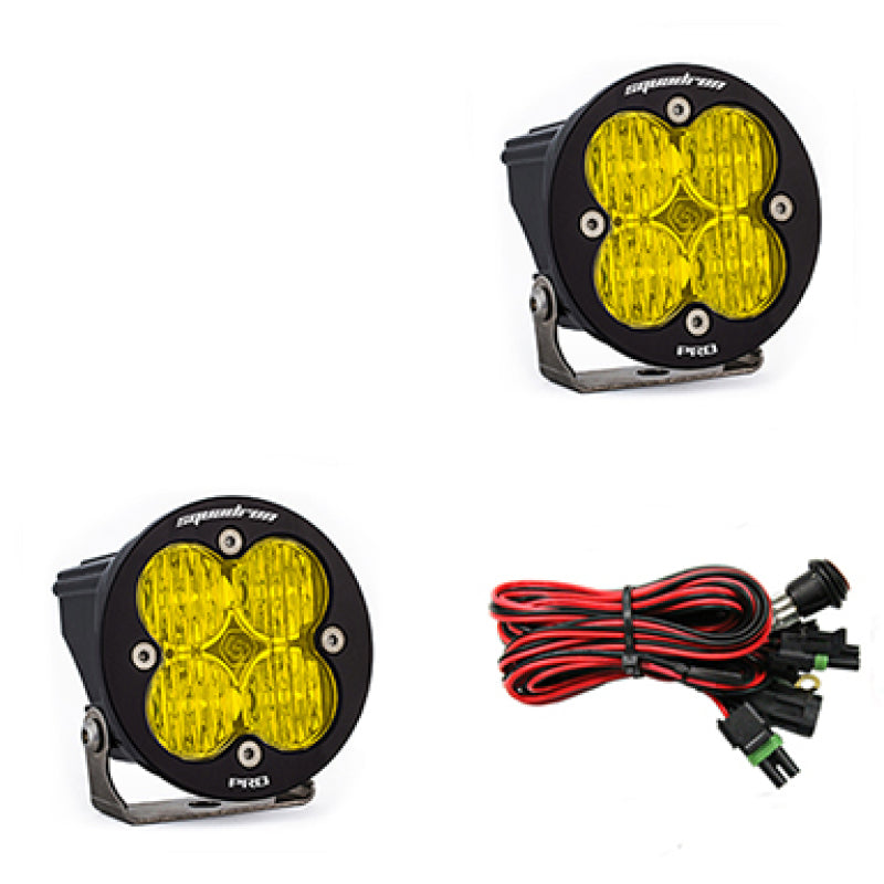 Baja Designs 597815 Squadron R Pro Wide Cornering Pair LED Light Pods - Amber