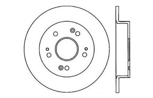 Stoptech 128.40040R StopTech 06-07 Acura CSX (Canada) / 06-09 Honda Civic / 97-01 Prelude Drilled Right Rear Rotor