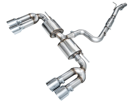AWE Tuning 3015-42897 AWE 22-24 Audi 8Y S3 Touring Edition Exhaust - Chrome Silver Tips