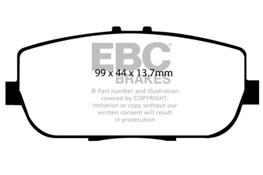 EBC DP41775R 06-15 Mazda Miata MX5 2.0 Yellowstuff Rear Brake Pads