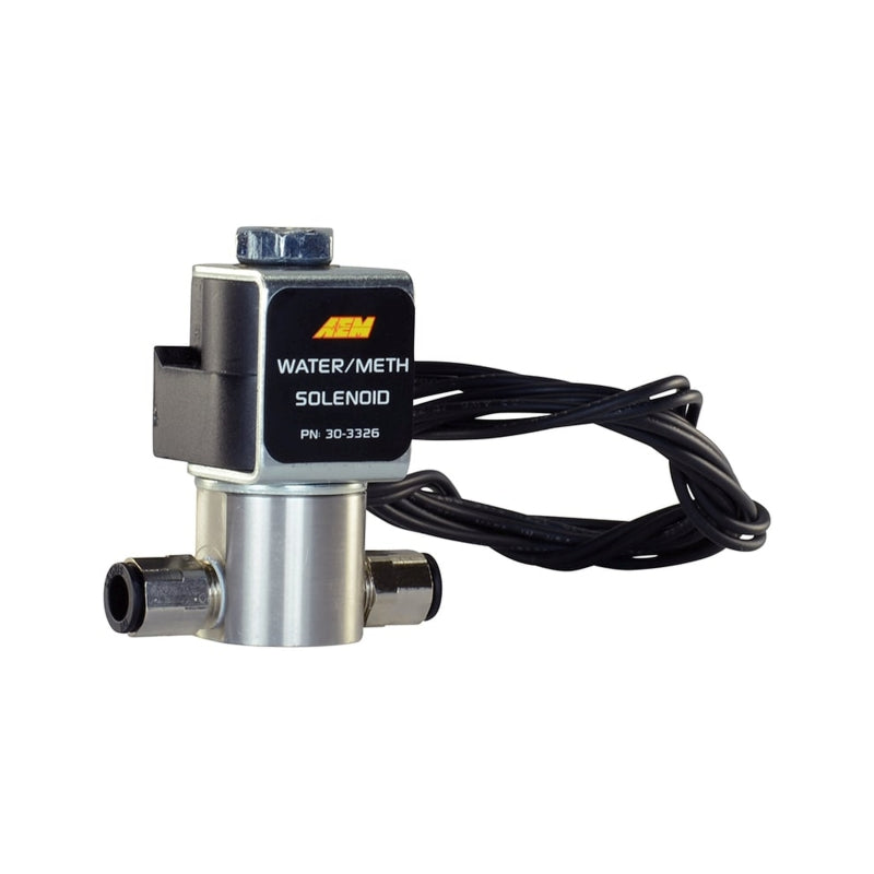 AEM 30-3326 Water/Methanol Injection System - High-Flow Low-Current WMI Solenoid - 200PSI 1/8in-27NPT In/Out