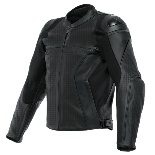 Dainese Racing 4 Leather Jacket Perforated Black/Black/Black Size - 44