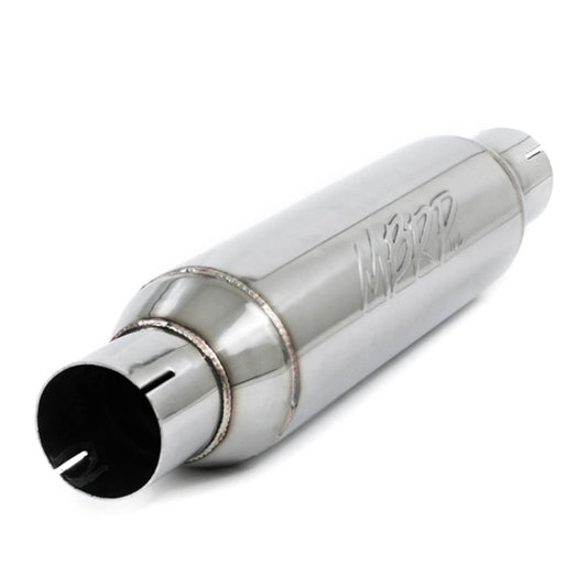 MBRP R1012 Universal Resonator 2.5in inlet/outlet 16in body 20in overall T304