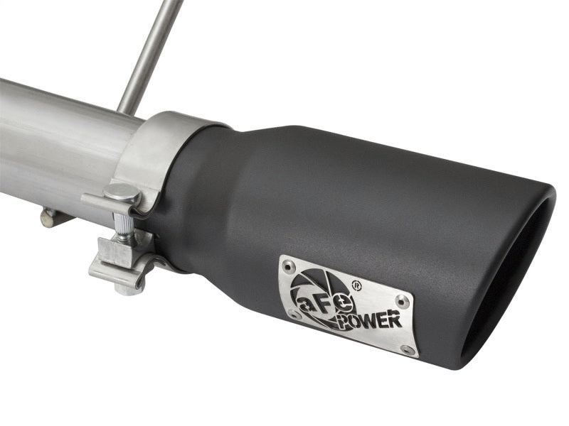 aFe 49-48056-B Rebel Series CB 2.5in Dual Center Exit SS Exhaust w/ Black Tips 07-15 Jeep Wrangler 3.6L/3.8L V6