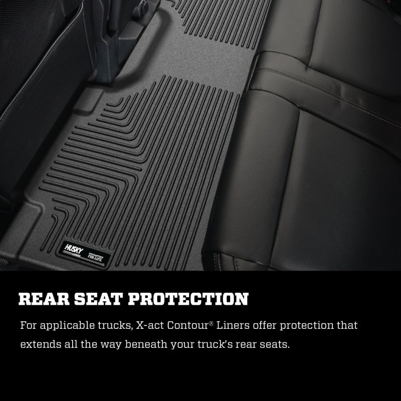 Husky Liners 53361 15-17 Ford F-250 Super Duty Crew Cab X-Act Contour Black Front Floor Liners