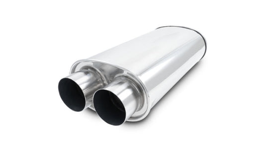 Vibrant 10535 Universal Streetpower 2.5in Stainless Steel Dual In-Out Oval Muffler