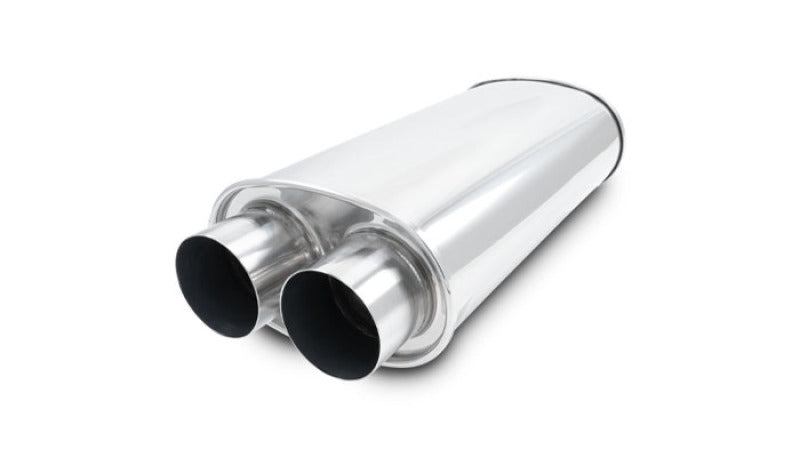 Vibrant 10535 Universal Streetpower 2.5in Stainless Steel Dual In-Out Oval Muffler