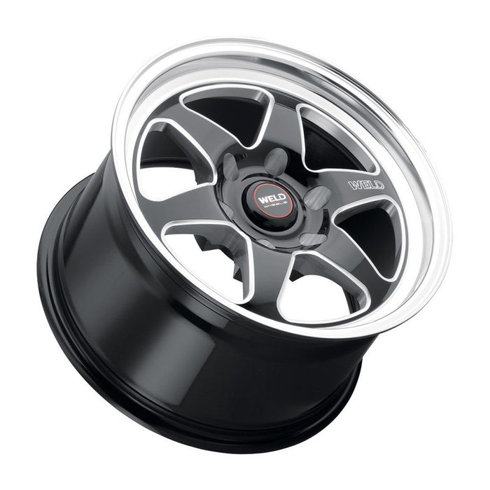 Weld S15607089P13 S156 20x7 Ventura 6 Drag 6x135 ET13 BS4.50 Gloss BLK MIL DIA 87.1
