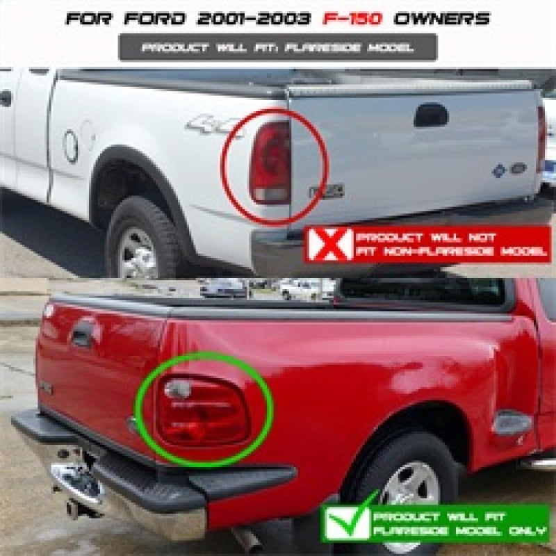 SPYDER 5003157 Spyder Ford F150 Flareside 01-03 (Not Fit Supercrew)Euro Style Tail Lights Black ALT-YD-FF15001FS-BK