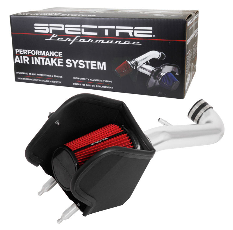 Spectre 9089 2018 Jeep Wrangler V6-3.6L F/I Air Intake Kit - Polished w/Red Filter