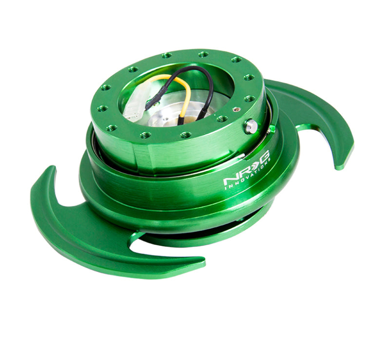 NRG SRK-650GN Quick Release Kit Gen 3.0 - Green Body / Green Ring w/Handles