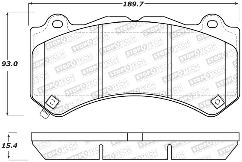 Stoptech 309.14050 StopTech Performance 09-15 Cadillac CTS Front Brake Pads