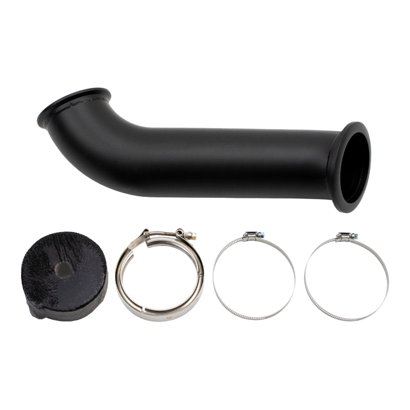 Wehrli WCF100262 04.5-07 Dodge RAM Cummins 4in Down Pipe - w/High Mount S400 Turbo & 2nd Gen Manifold