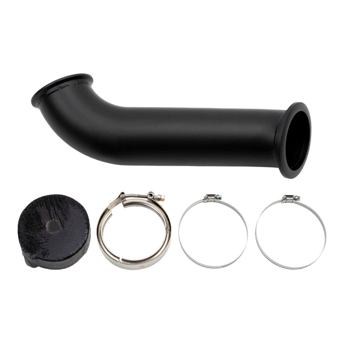 Wehrli WCF100262 04.5-07 Dodge RAM Cummins 4in Down Pipe - w/High Mount S400 Turbo & 2nd Gen Manifold