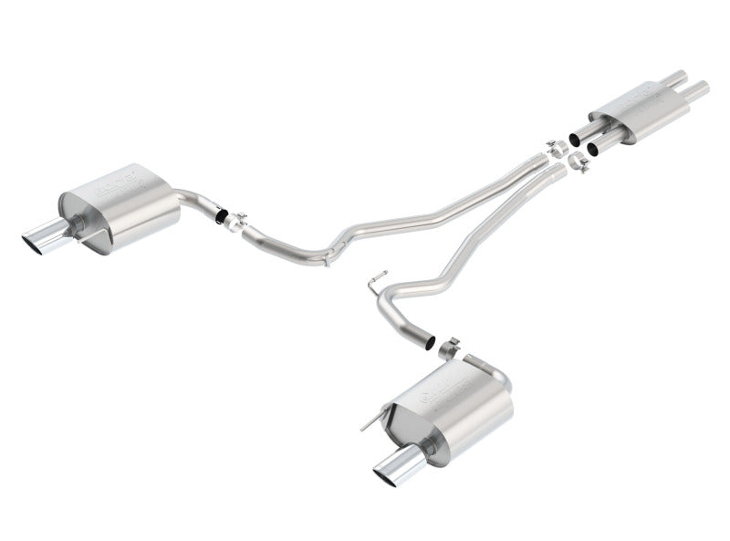 Borla 140588 ATAK Cat Back 15 Ford Mustang 3.7L V6 MT/AT 2.25in Pipe 4in Single Round Rolled Tips