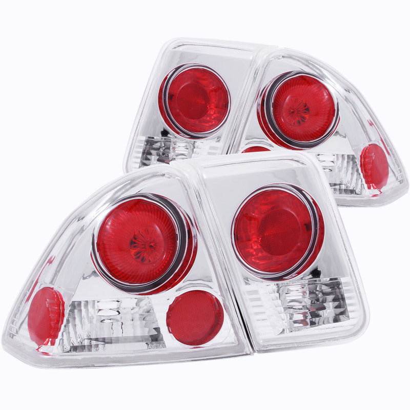 ANZO 221047 2001-2004 Honda Civic Taillights Chrome