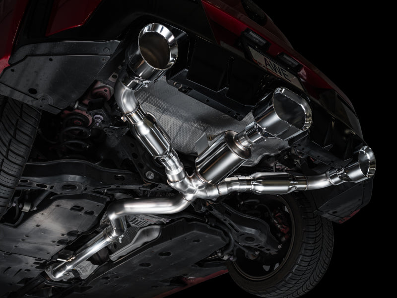 AWE Tuning 3020-52472 AWE 23-24 Toyota GR Corolla Track Edition Catback Exhaust - Chrome Silver Tips