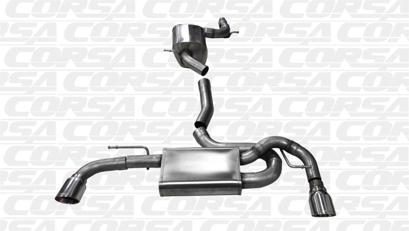 CORSA Performance 14491 Corsa 2010-2014 Volkswagen GTI Mk6 Polished Touring 3.0in Cat-Back Dual Exit Polished Pro-SeriesTips
