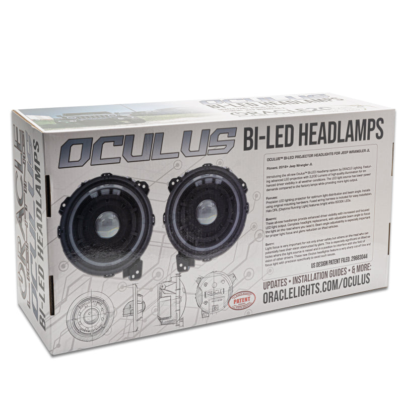 ORACLE Lighting 5839-504 Oracle Oculus Bi-LED Projector Headlights for Jeep JL/Gladiator JT - Matte Blk - 5500K