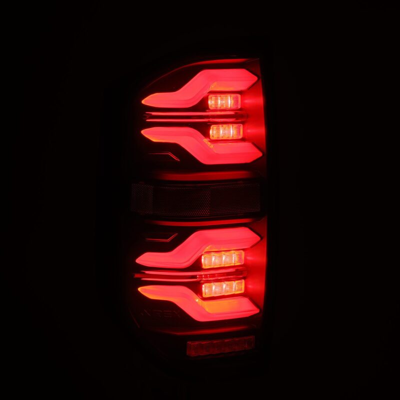 AlphaRex 672030 14-21 Toyota Tundra LUXX LED Taillights Alpha Blk w/Activ Light/Seq Signal