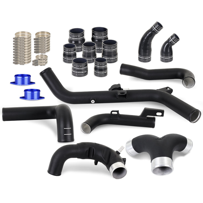 Mishimoto MMICP-BR27-21USBK 2021+ Ford Bronco 2.7L High-Mount Intercooler Pipe Upgrade Kit - Wrinkle Black