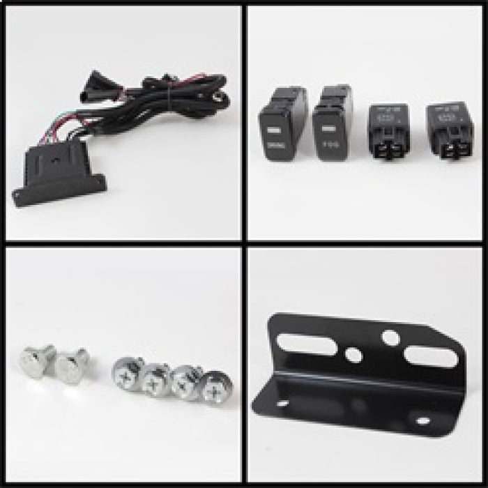 SPYDER 5075161 Spyder Toyota FJ Cruiser 07-14 Fog Lights With LED Daytime Running Lights w/swch Blk FL-DRL-TFJ07-BK