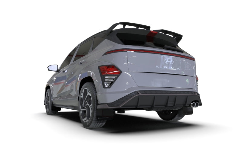 Rally Armor MF103-UR-BLK-GRY 24-25 Hyundai Kona N Line Black UR Mud Flap w/ Grey Logo