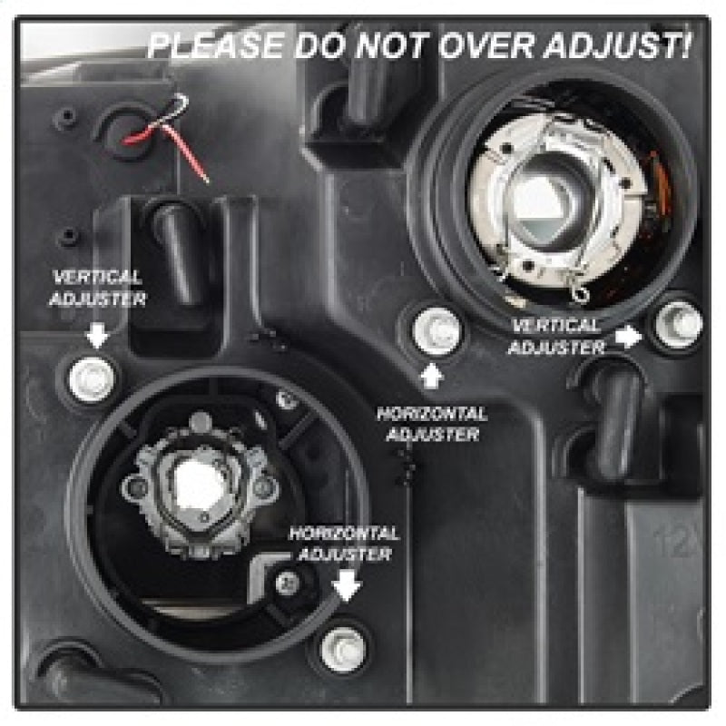 SPYDER 5084811 Spyder 09-16 Dodge RAM 1500 Version 2 Headlights Light Bar DRL Black PRO-YD-DR09V2-LBDRL-BK