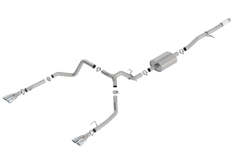Borla 140781 2019 Chevy Silverado 1500 5.3L V8 CC SB 147.4in WB S-Type Cat-Back w/ Quad Square Tips