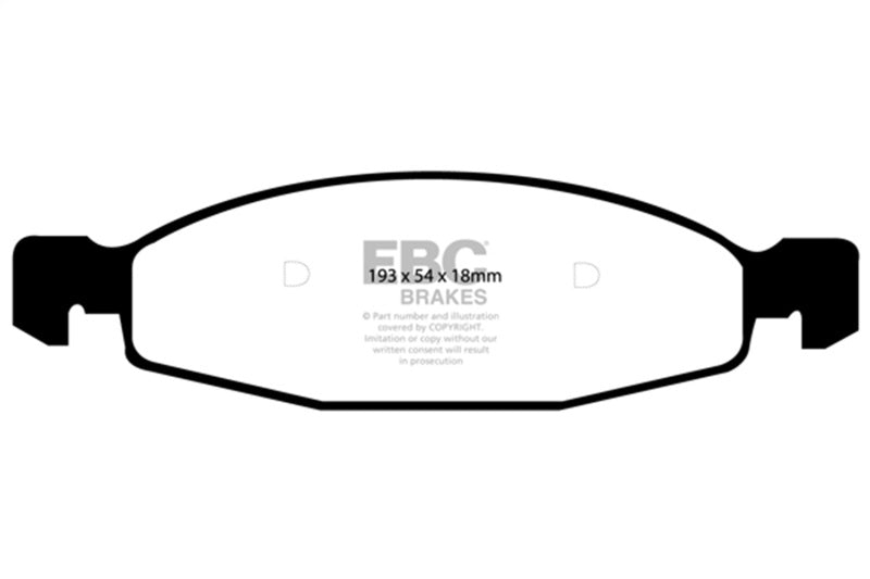 EBC DP41312R 99-02 Jeep Grand Cherokee 4.0 (ATE) Yellowstuff Front Brake Pads