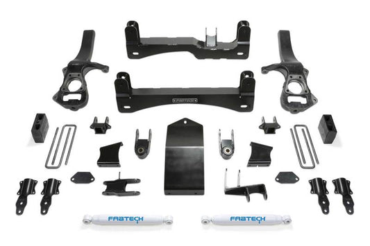 Fabtech K1132 19-21 GM K1500 P/U 6in Basic Sys w/Perf Shks