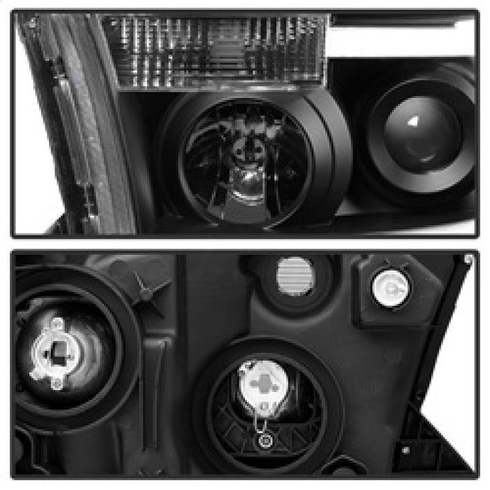 SPYDER 9027888 xTune Toyota Tundra 07-13 LED Light Bar Projector Headlights Black PRO-JH-TTU07-LED-BK
