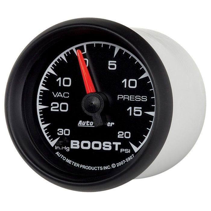 AutoMeter 5907 Autometer ES 52.4mm 30 In. HG/20 PSI Vacuum/Boost Gauge